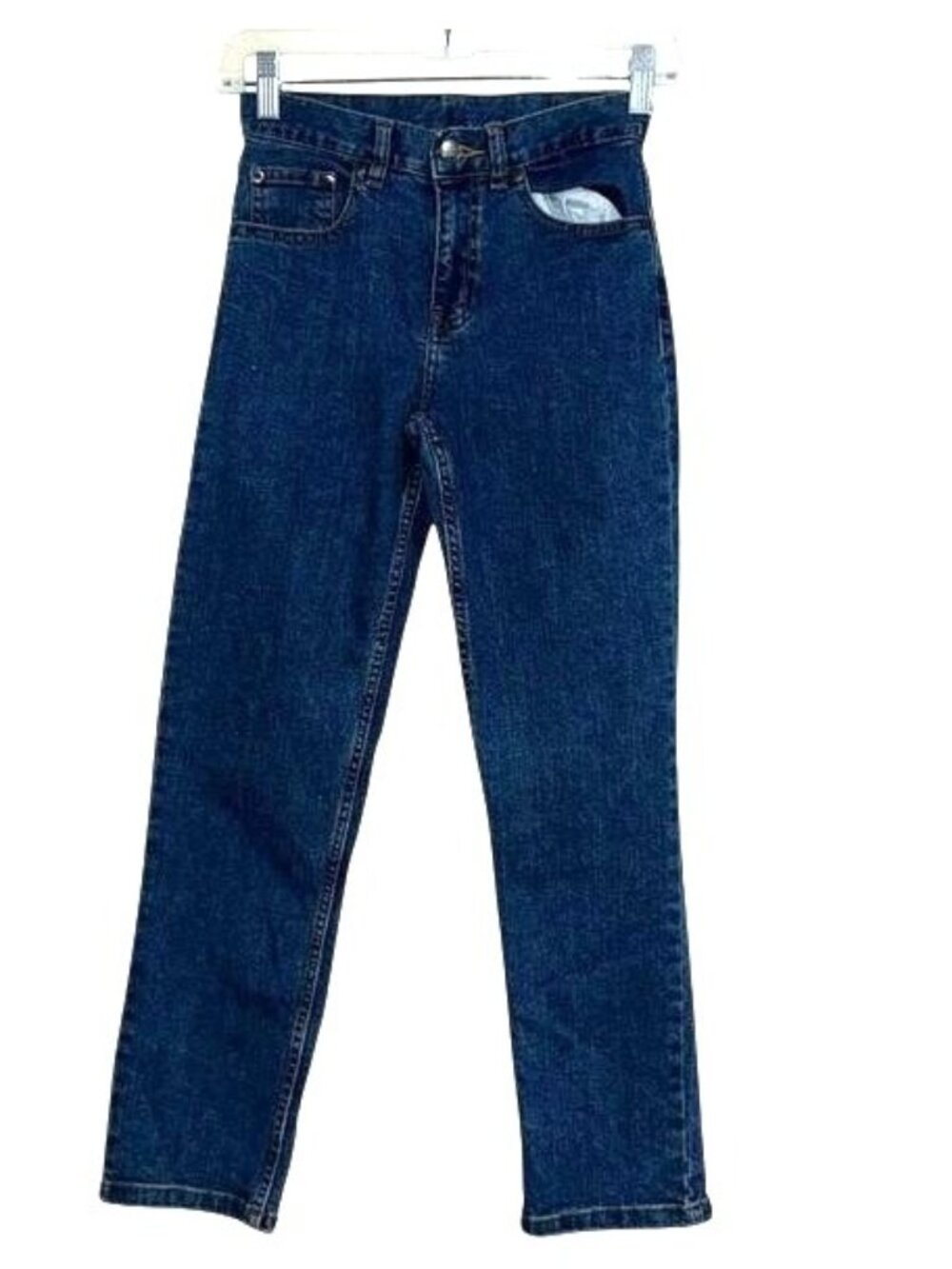 Place Boy  Blue Denim Straight-Leg Jeans Size 16 Adjustable Waist